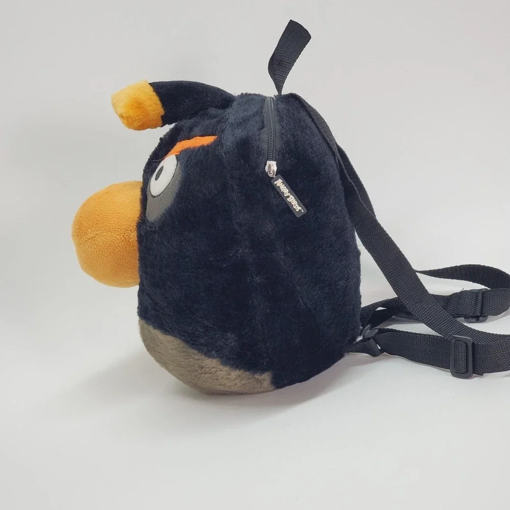 Angry Birds Black Bomb‎ Bird Plush Backpack 10 inch Rovio Game Character Bag